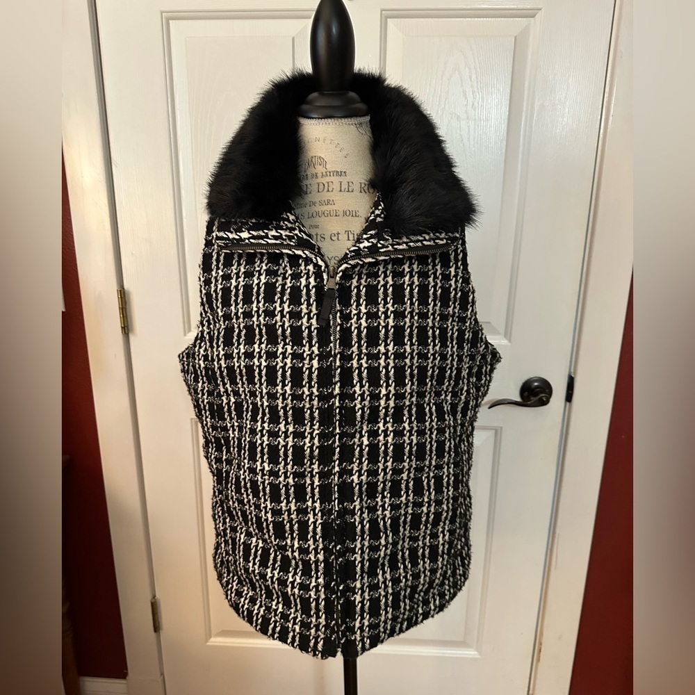 Talbots Black and White Petite Jacket